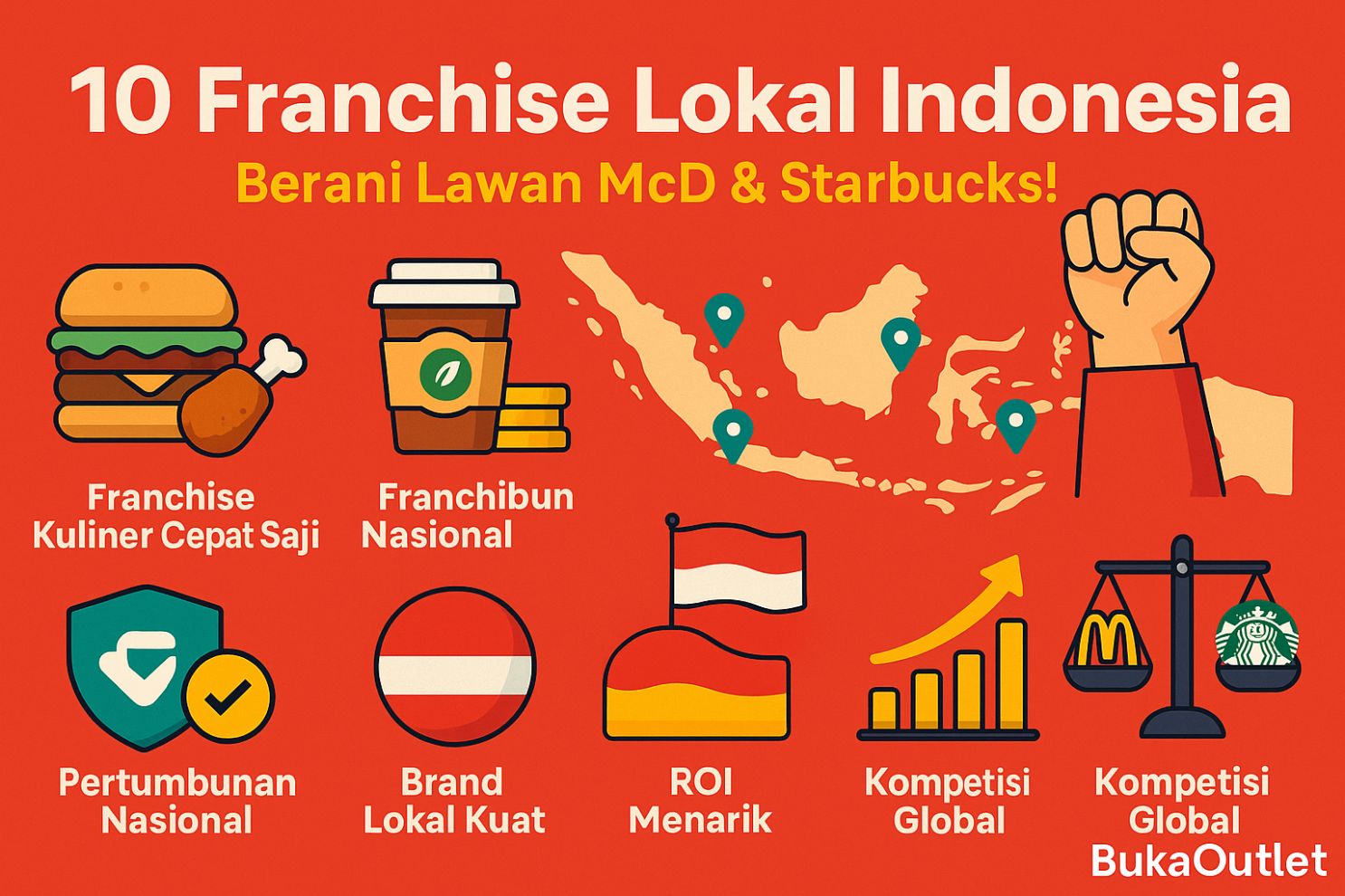 10 Franchise Lokal Indonesia Yang Berani Lawan McD & Starbucks!