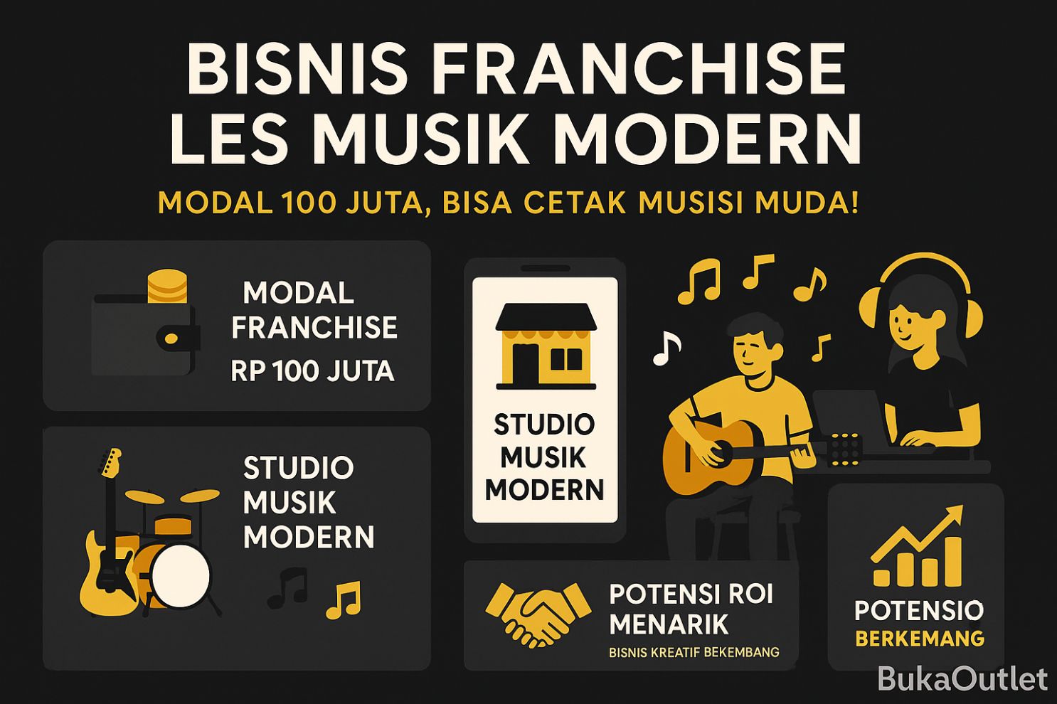 Bisnis Franchise Les Musik Modern: Modal 100 Juta, Bisa Cetak Musisi Muda!