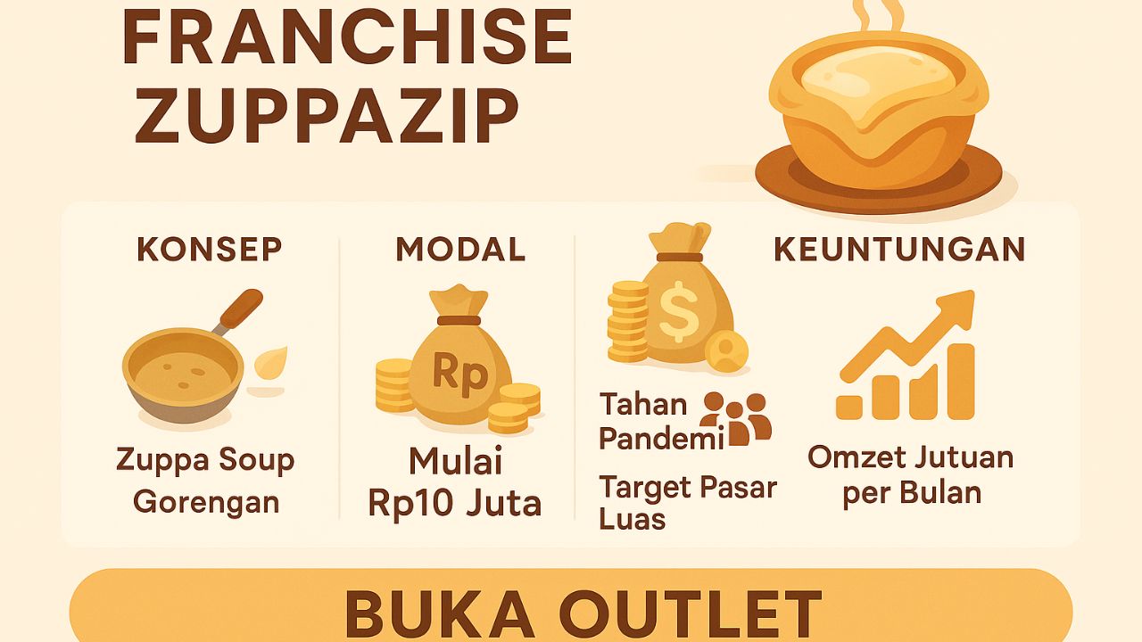 Bisnis Franchise Zuppazip: Cuma Rp10–15 Juta, Kamu Bisa Punya Booth Zuppa Soup Sendiri!