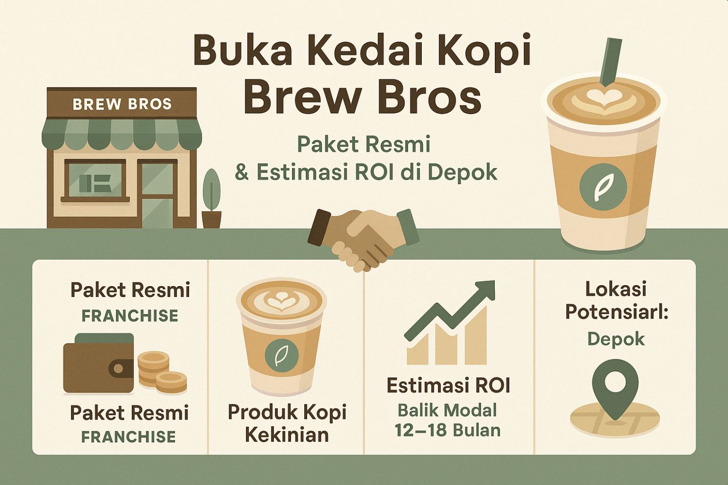 Buka Kedai Kopi Brew Bros: Paket Resmi & Estimasi ROI Di Depok!