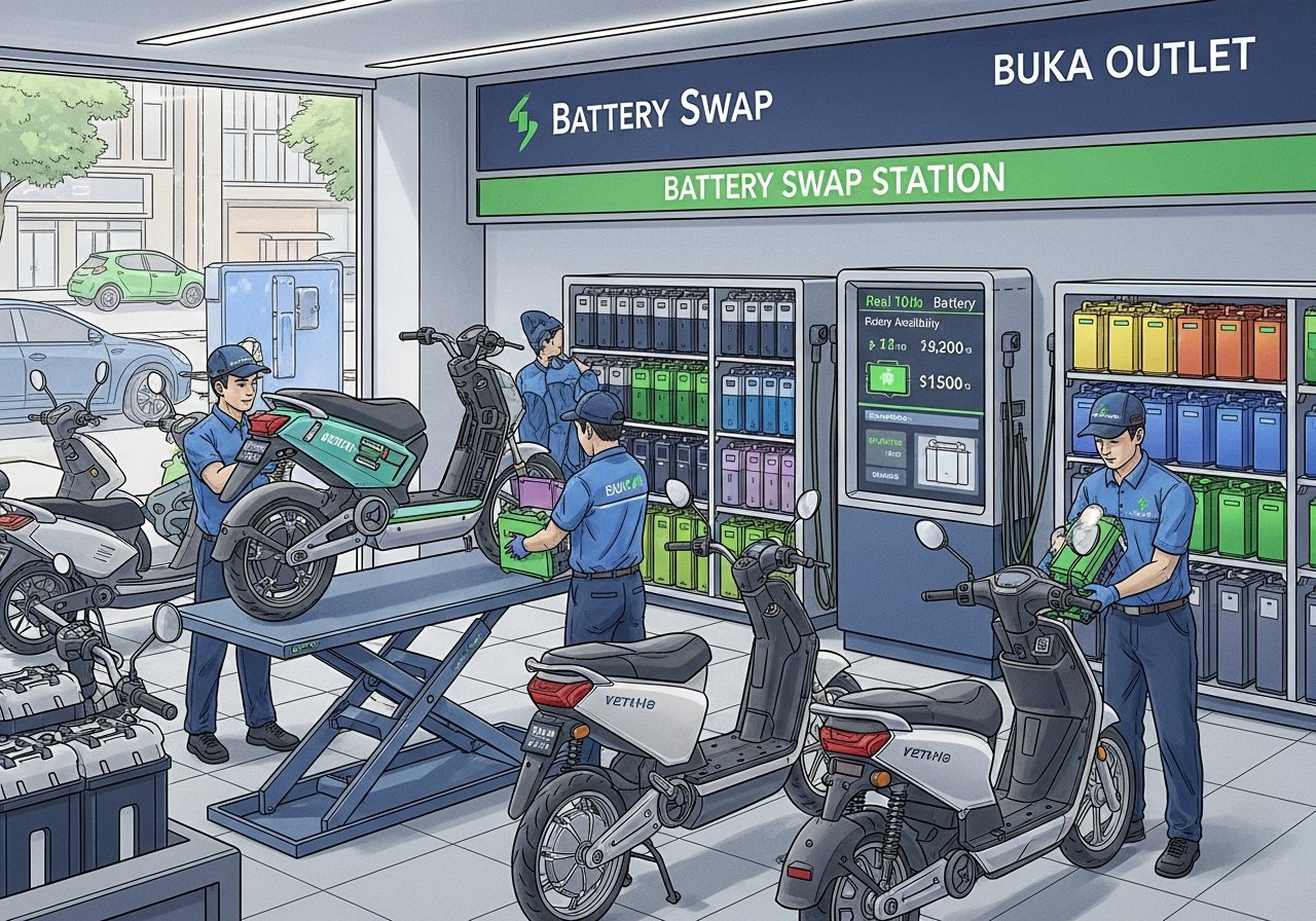 Peluang Bisnis Battery Swap Station (Stasiun Ganti Baterai Motor Listrik)